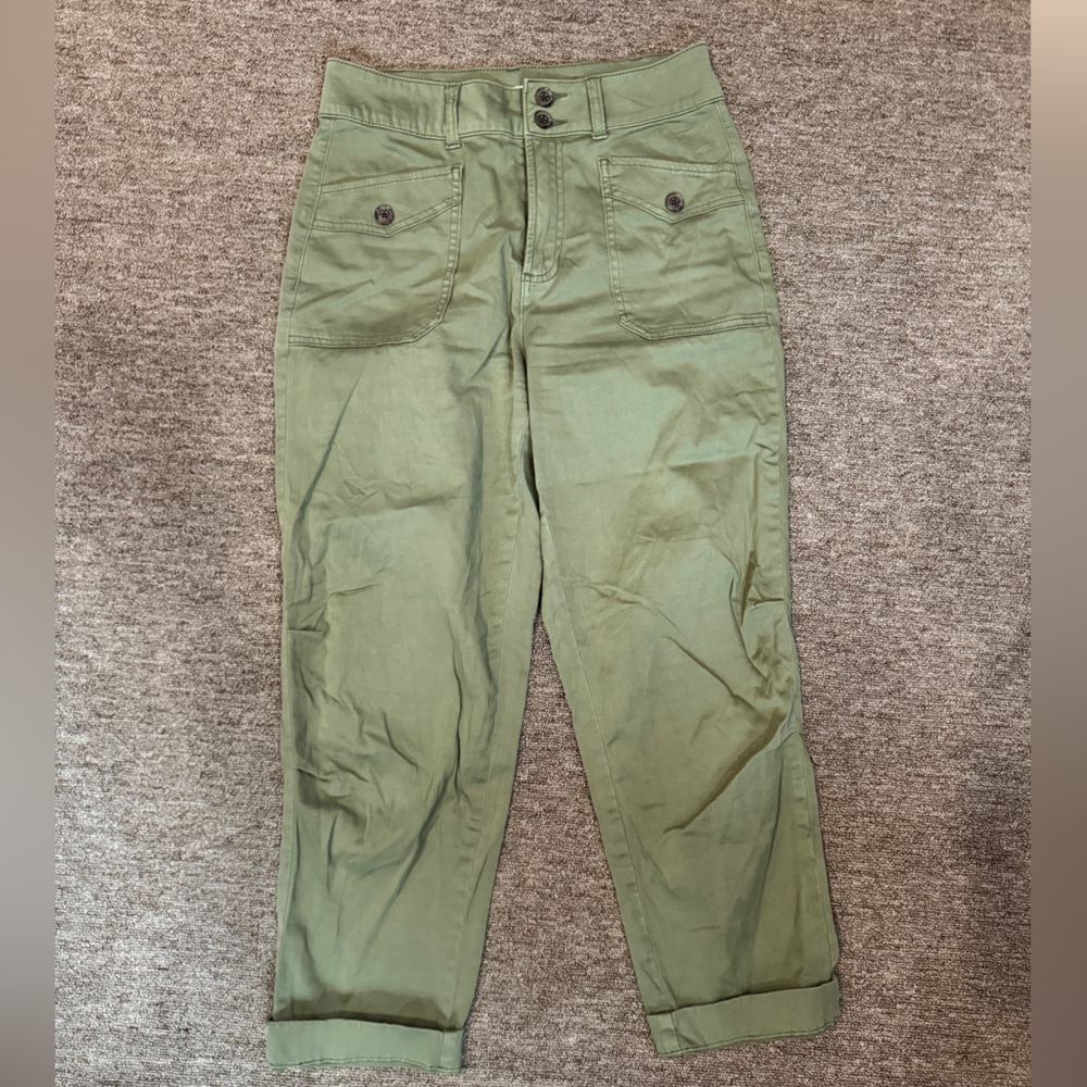 LC Lauren Conrad Women's Green Ankle Pants